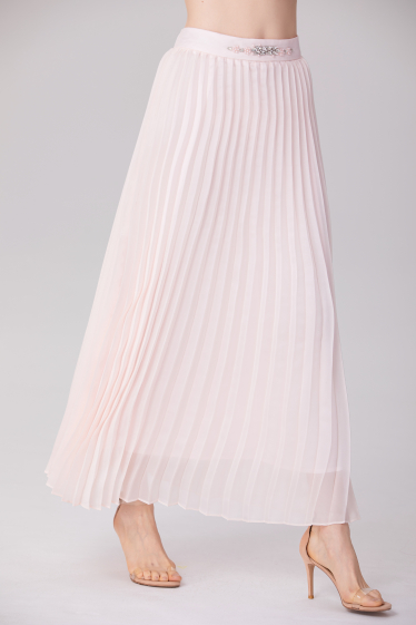 Wholesaler Smart and Joy - Poetic Pleated Skirt in Powder Pink
