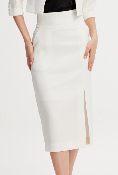Wholesaler Smart and Joy - Tailor Pencil skirt with  front split