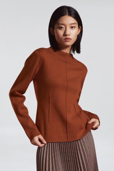Grossiste Smart and Joy - Rib lines pullover