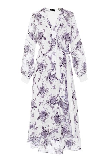 Wholesaler Smart and Joy - Floral Print Midi Wrap Dress