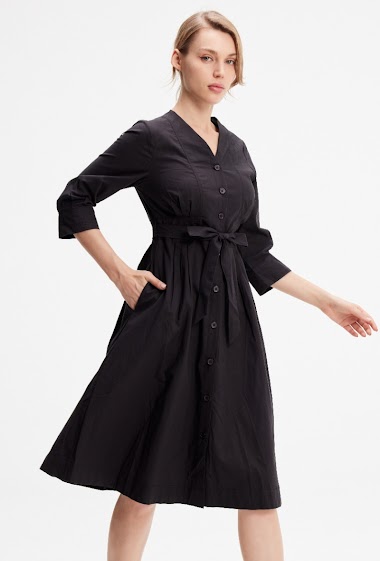 Grossiste Smart and Joy - Robe chemise minimaliste