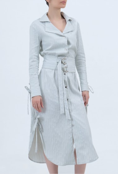 Wholesaler Smart and Joy - Tailored Pinstripe Shirt Dress