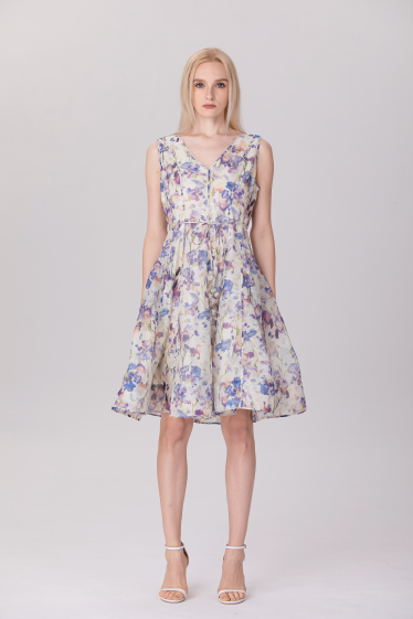 Wholesaler Smart and Joy - Garden of Wonders V-Neck A-Line Dress