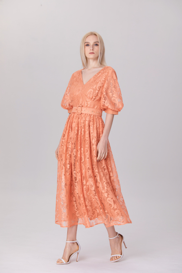 Wholesaler Smart and Joy - Orange Lace Dress
