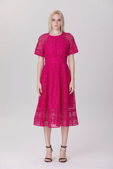 Wholesaler Smart and Joy - Fit & Flare Lace Dress
