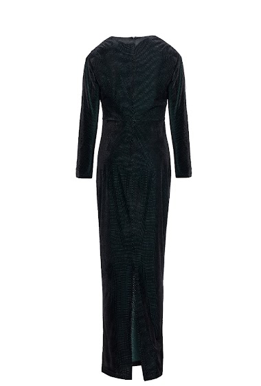 Wholesaler Smart and Joy - Long evening dress in textured velvet