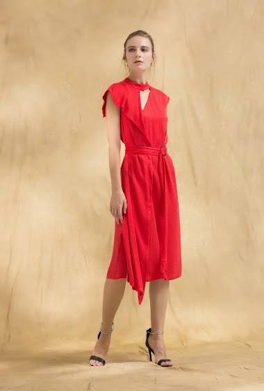 Wholesaler Smart and Joy - Loose asymmetric midi dress