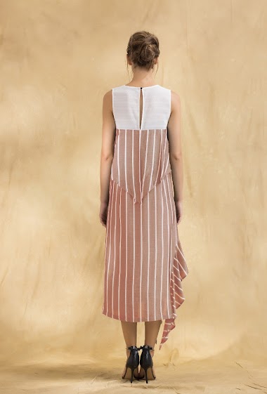 Asymmetrical Dress With Graphic Print, Smart and Joy