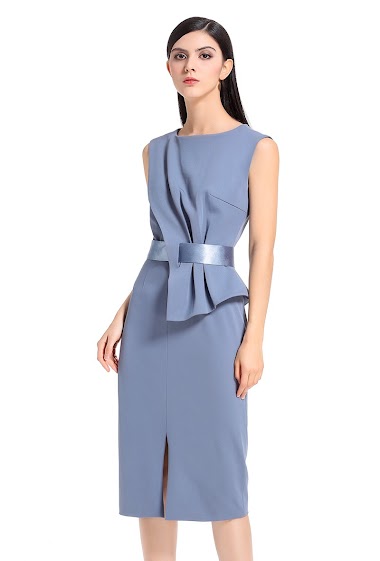 Wholesaler Smart and Joy - Asymmetric peplum dress