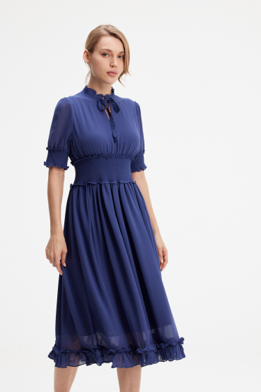 Wholesaler Smart and Joy - Smocks  structured frills dress