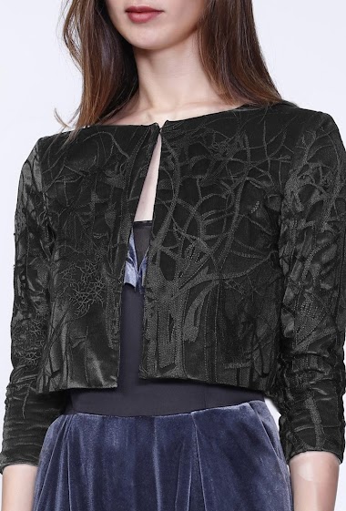 Wholesaler Smart and Joy - Short lace and velvet jacket