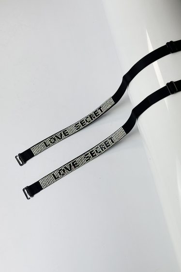 Wholesaler Snow Rose - Strass straps with “LOVE SECRET” inscription