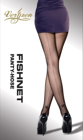 Wholesaler Snow Rose - Fishnet tights with lines and knots