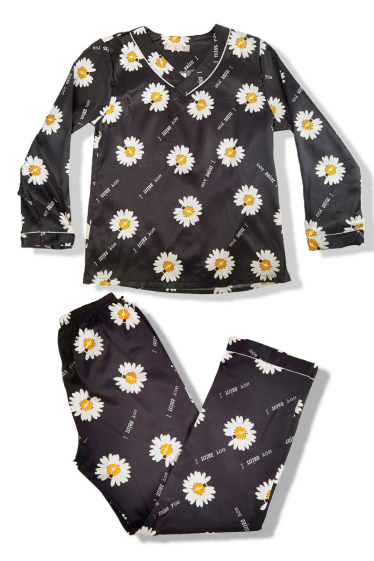 Wholesaler Snow Rose - Daisy Satin Pajamas Set