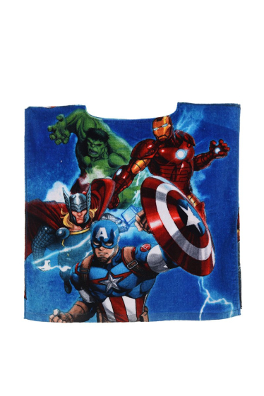 Großhändler So Brand - Badeumhang aus 100 % Baumwolle mit Avengers-Lizenz