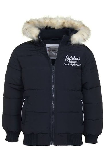 Puffer jacket with fur hood REDSKINS