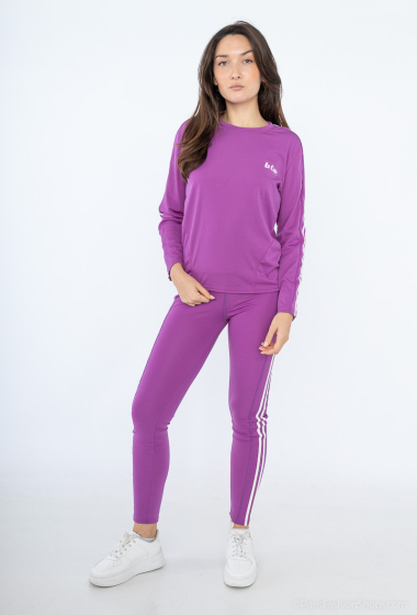 Legging fitness avec bandes sur le c t femme Lee Cooper