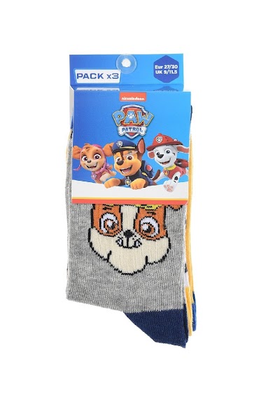 Großhändler Paw Patrol - Packung mit 3 PAW PATROL-Socken