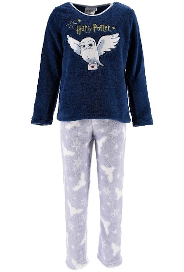 Long pajamas set coral fleece HARRY POTTER