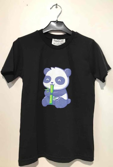 Short sleeves T-shirt with panda FRENCH PANDA Made In France