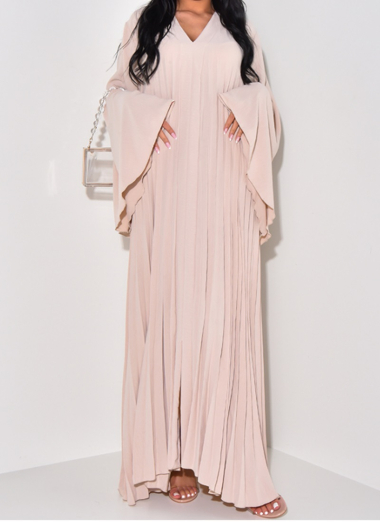 Grossiste SO LOOK - Robe abaya plissée