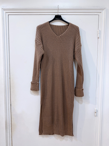 V-neck sweater dress SO LOOK | Paris Fashion Shops