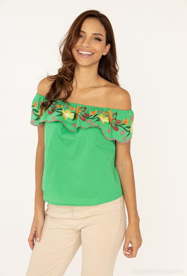 Wholesaler So Sweet - Top with embroidery
