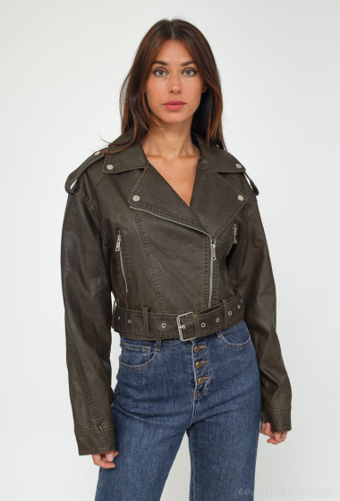 Wholesaler Softy by Ever Boom - worn faux leather perfecto jacket