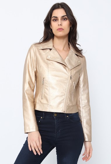 Grossistes Softy by Ever Boom - Blouson perfecto simili cuir