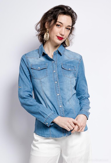 Grossiste Softy by Ever Boom - Chemise en jean stretch