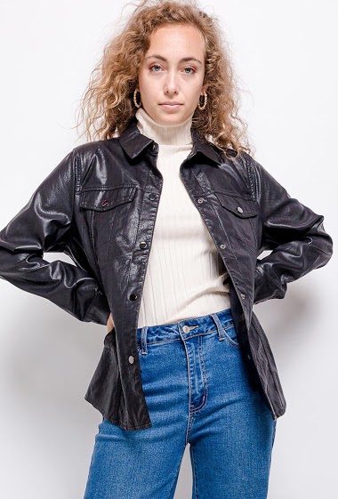 Großhändler Softy by Ever Boom - Fake leather shirt