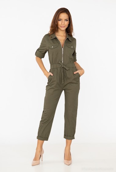 Wholesaler Softy by Ever Boom - Stretch canvas jumpsuit