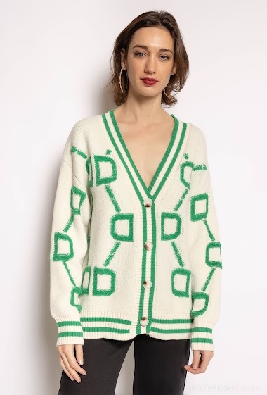 Wholesaler Softy by Ever Boom - Cardigan with fuzzy print