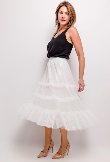 Grossiste Softy by Ever Boom - Jupe midi en tulle