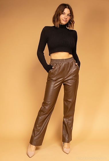 Wholesaler Softy by Ever Boom - FAKE LEATHER  PANTS