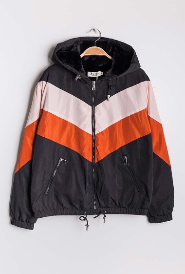 Wholesaler Softy by Ever Boom - HOODED Color block parka