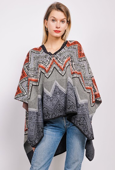 Wholesalers Softy by Ever Boom - Patterned poncho