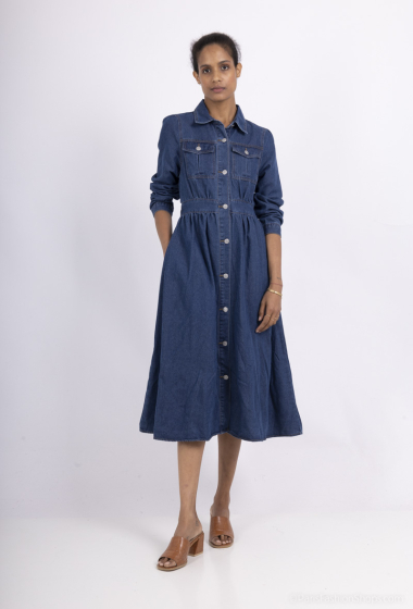 Grossiste Softy by Ever Boom - Robe en jean taille élastique