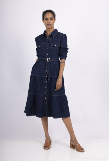 Wholesaler Softy by Ever Boom - Long denim dress