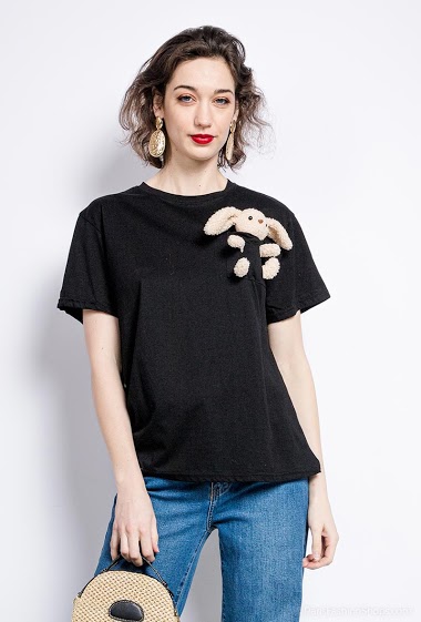 Wholesaler Softy by Ever Boom - T-shirt with teddy bear