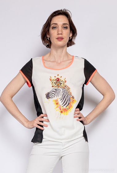 Mayorista Softy by Ever Boom - Camiseta con estampado de cebra