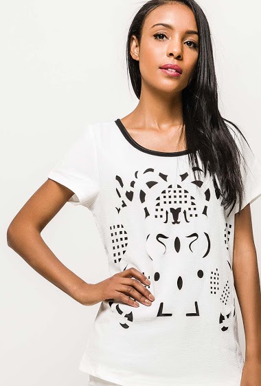 Wholesaler Softy by Ever Boom - Bicolour top with laser cut