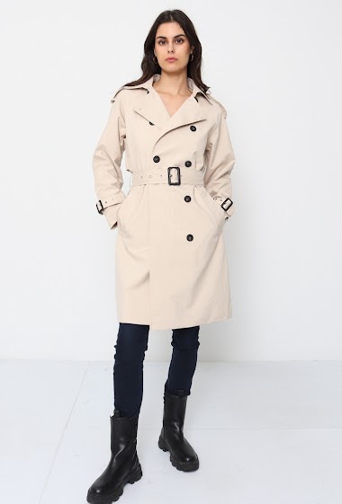 Grossiste Softy by Ever Boom - Trench coat en nylon impermeable