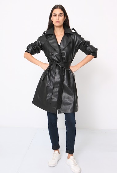 Wholesaler Softy by Ever Boom - Fake leather trench