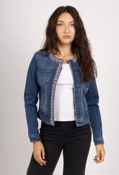 Grossiste Softy by Ever Boom - Veste en jean avec perles