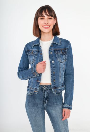 Wholesaler Softy by Ever Boom - Denim jacket with pearls