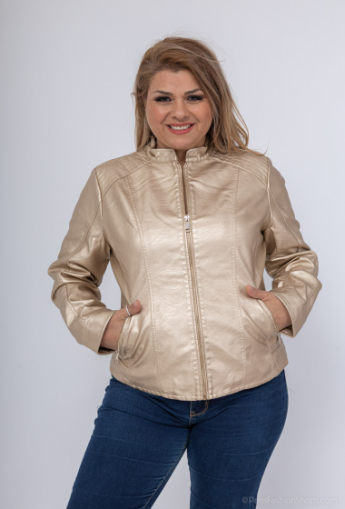 Wholesaler Softy by Ever Boom - Plus size faux leather jacket