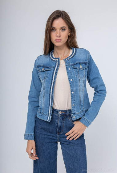 Wholesaler Softy by Ever Boom - Jeans jacket edged with braid