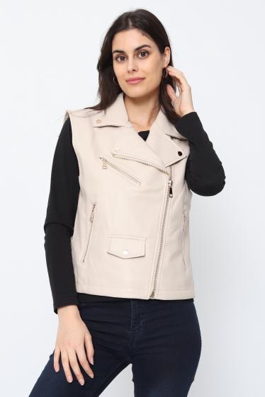 Wholesaler Softy by Ever Boom - faux cuir Sleeveless jacket