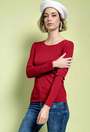 Großhändler Soie pour Soi - 100% silk Ribbed knit sweater